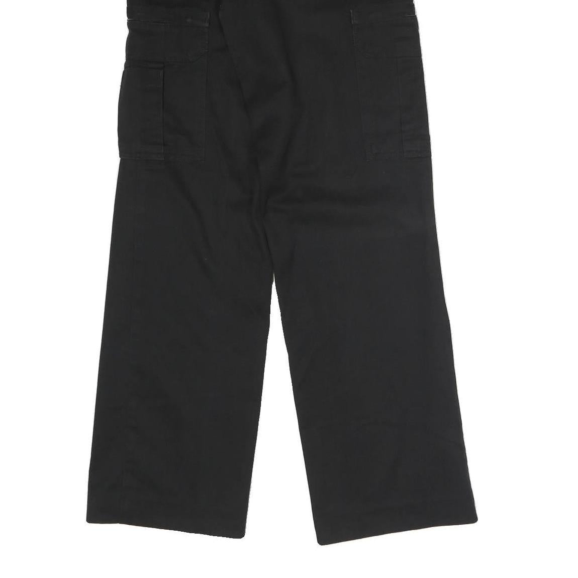 DICKIES Mens Black Classic Straight Fit Cargo Trousers W32 L32 Workwear Utility