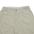 LEE Womens Shorts Beige Casual Plain M W30 Elastic Waist Relaxed Fit