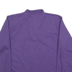 ODLO Womens Purple 1/4 Zip Sweatshirt S Cotton Blend Casual Pullover Activewear