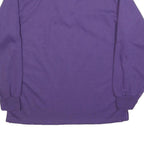 ODLO Womens Purple 1/4 Zip Sweatshirt S Cotton Blend Casual Pullover Activewear