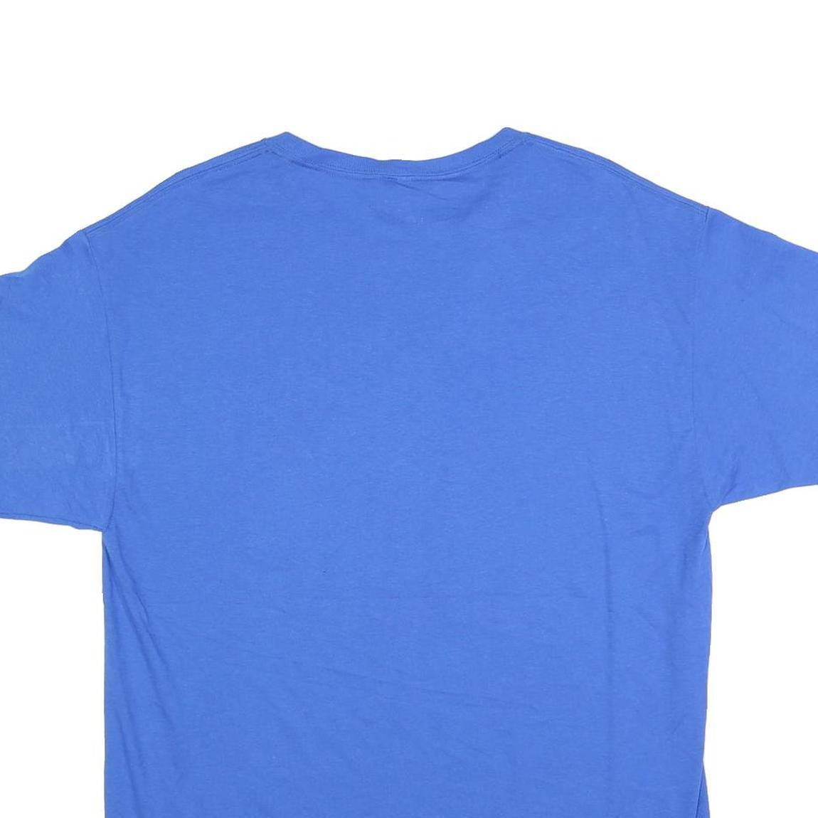 STARTER Mens Blue Super Bowl Graphic T-Shirt L Short Sleeve Crew Neck NFL