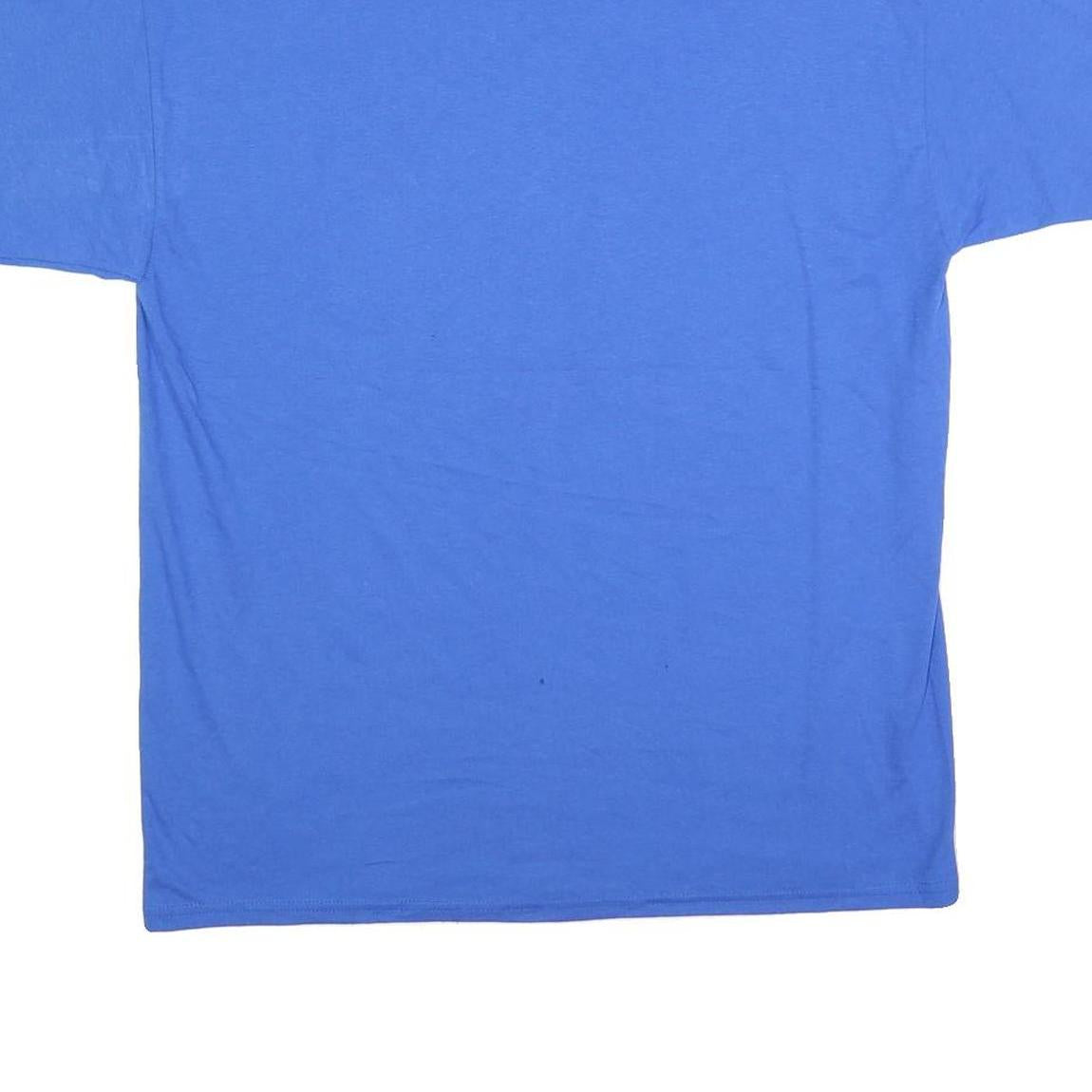 STARTER Mens Blue Super Bowl Graphic T-Shirt L Short Sleeve Crew Neck NFL