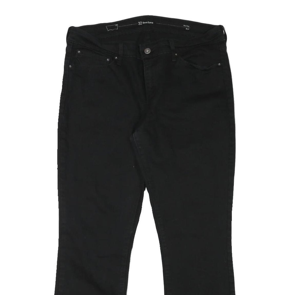 LEVI'S Womens Regular Black Denim Jeans W32 L28 Classic Zip Closure Comfortable