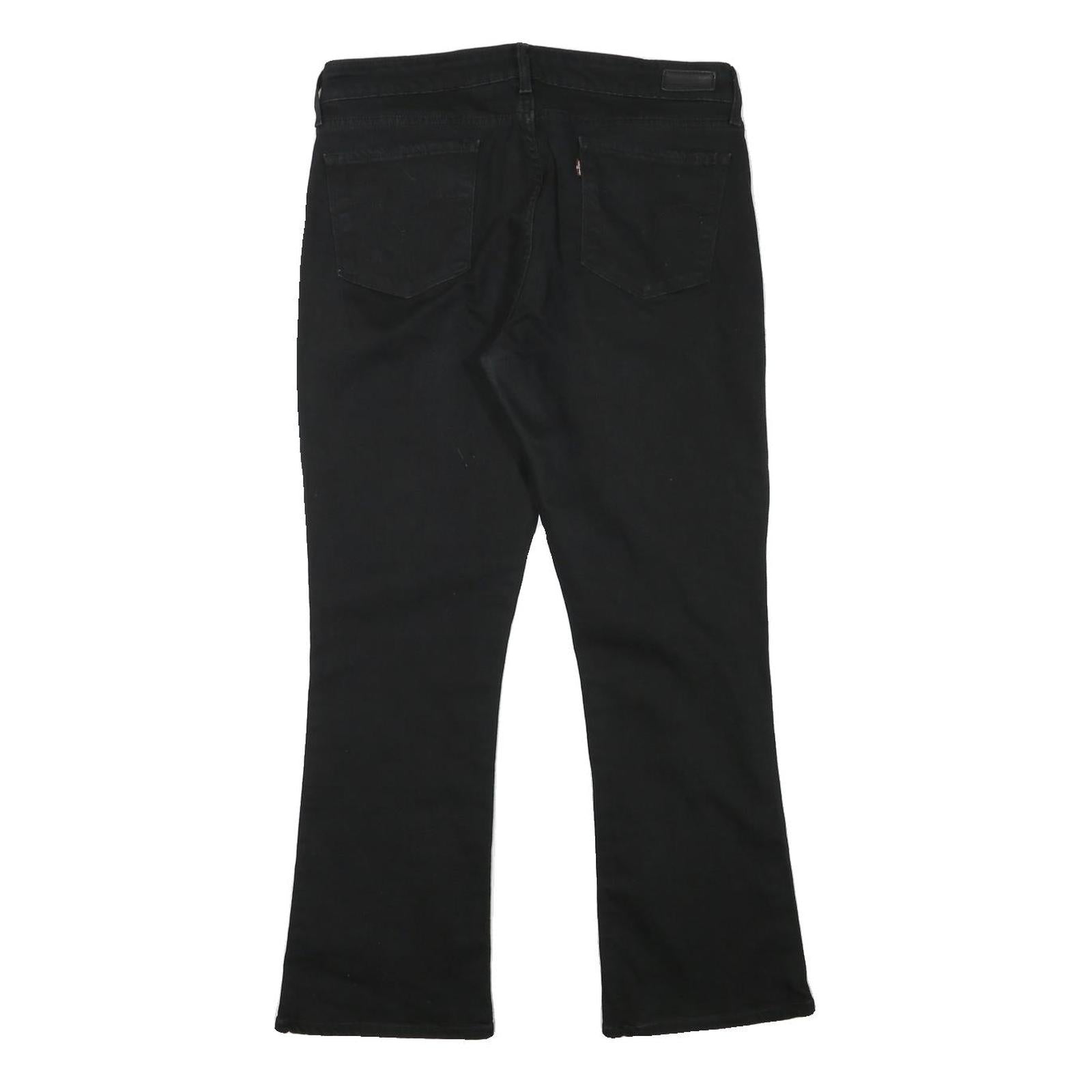 LEVI'S Womens Regular Black Denim Jeans W32 L28 Classic Zip Closure Comfortable