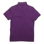 TED BAKER Mens Purple Short Sleeve Plain XS Polo Shirt Button Collar Casual