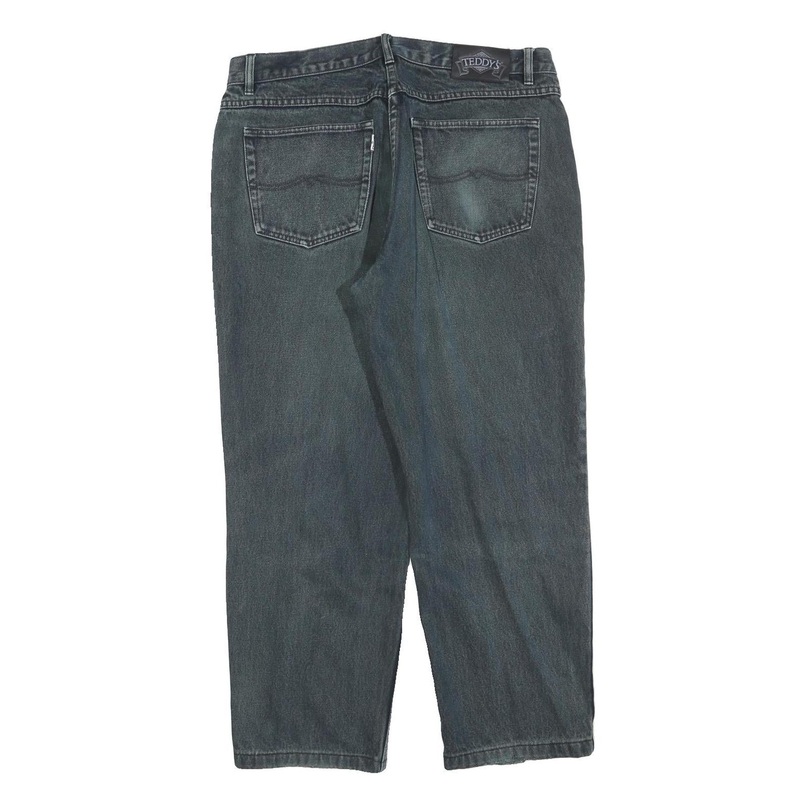 TEDDYS Womens Jeans Relaxed Straight Denim Medium W36 L28 Comfortable Casual Zip