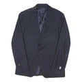 BOGGI MILANO Mens Navy Blue Jacket M Wool Classic Button Closure Plain