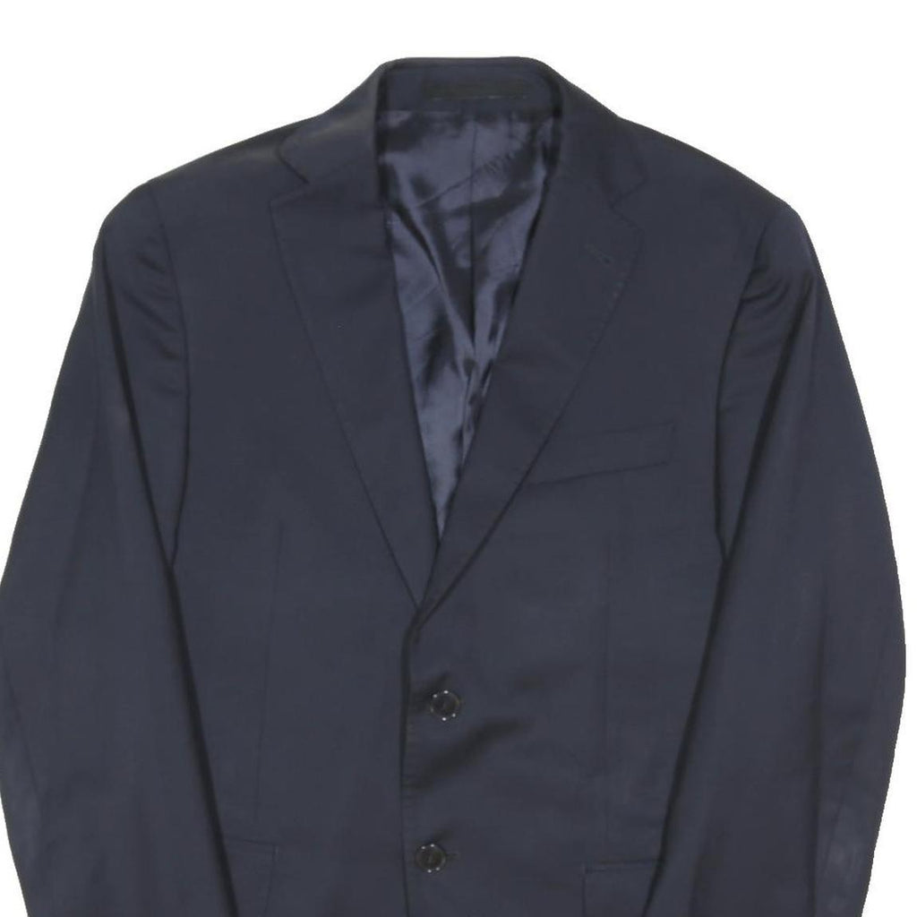BOGGI MILANO Mens Navy Blue Jacket M Wool Classic Button Closure Plain