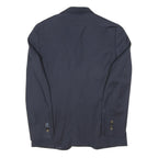 BOGGI MILANO Mens Navy Blue Jacket M Wool Classic Button Closure Plain