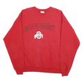 HANES Mens Red Ohio State University Crew Neck XL Sweatshirt Cotton Blend