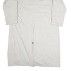 Mens White Button Front Long Sleeve Polyester Blend Jacket L Plain Stylish