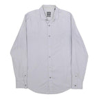 ARMANI EXCHANGE Mens White Plain Cotton Shirt S Casual Long Sleeve Summer