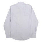 ARMANI EXCHANGE Mens White Plain Cotton Shirt S Casual Long Sleeve Summer