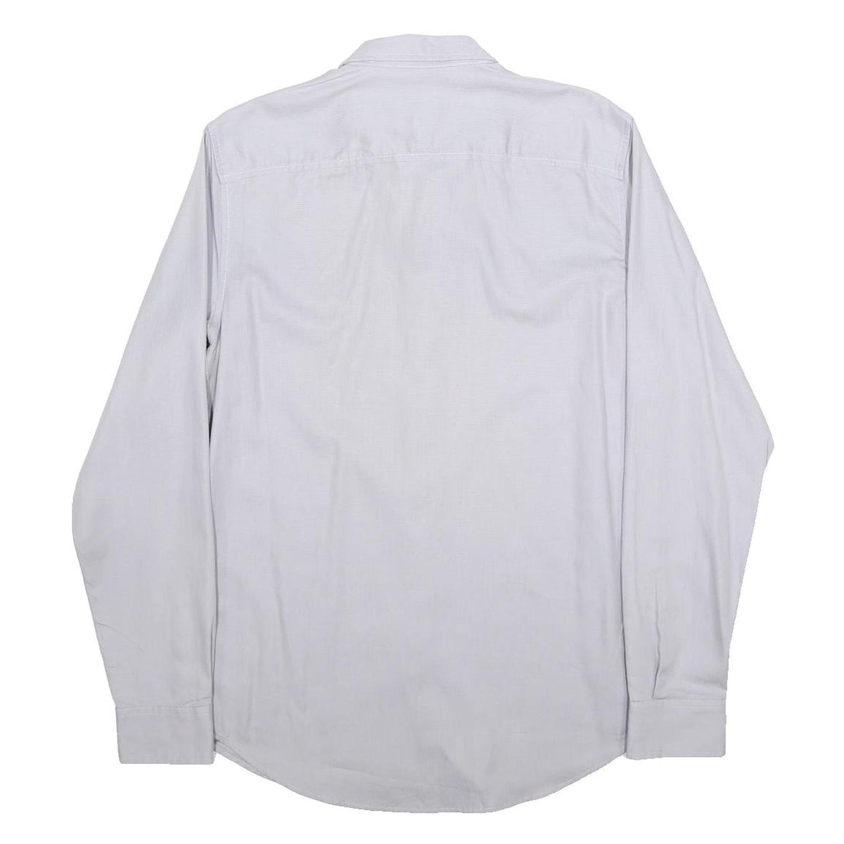 ARMANI EXCHANGE Mens White Plain Cotton Shirt S Casual Long Sleeve Summer
