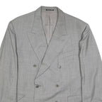 PAL ZILERI Mens Grey Wool Double Breasted Jacket 2XL Classic Tailored Blazer