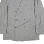 PAL ZILERI Mens Grey Wool Double Breasted Jacket 2XL Classic Tailored Blazer