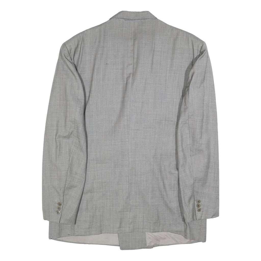 PAL ZILERI Mens Grey Wool Double Breasted Jacket 2XL Classic Tailored Blazer