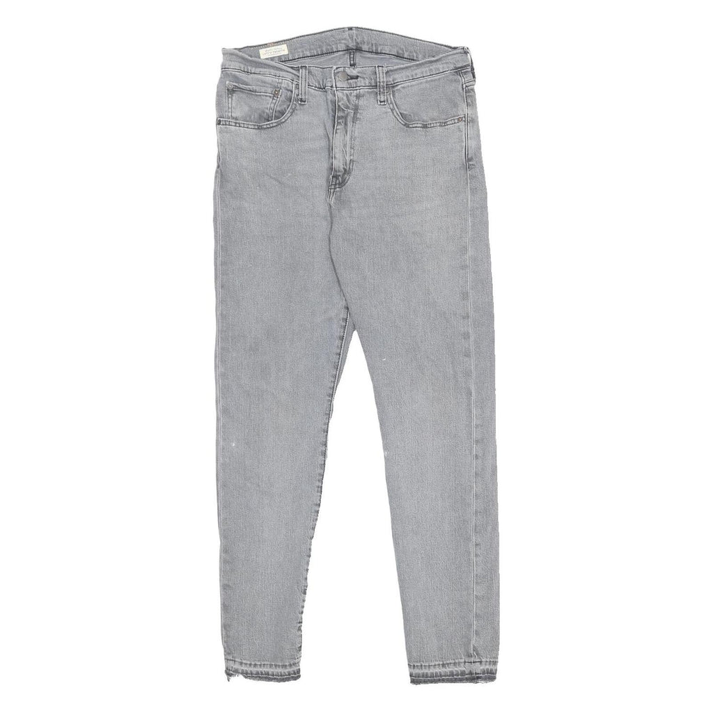 LEVI'S 512 BIG E Mens Slim Skinny Grey Denim Rinse W33 L32 Zip Cotton Blend