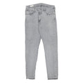LEVI'S 512 BIG E Mens Slim Skinny Grey Denim Rinse W33 L32 Zip Cotton Blend