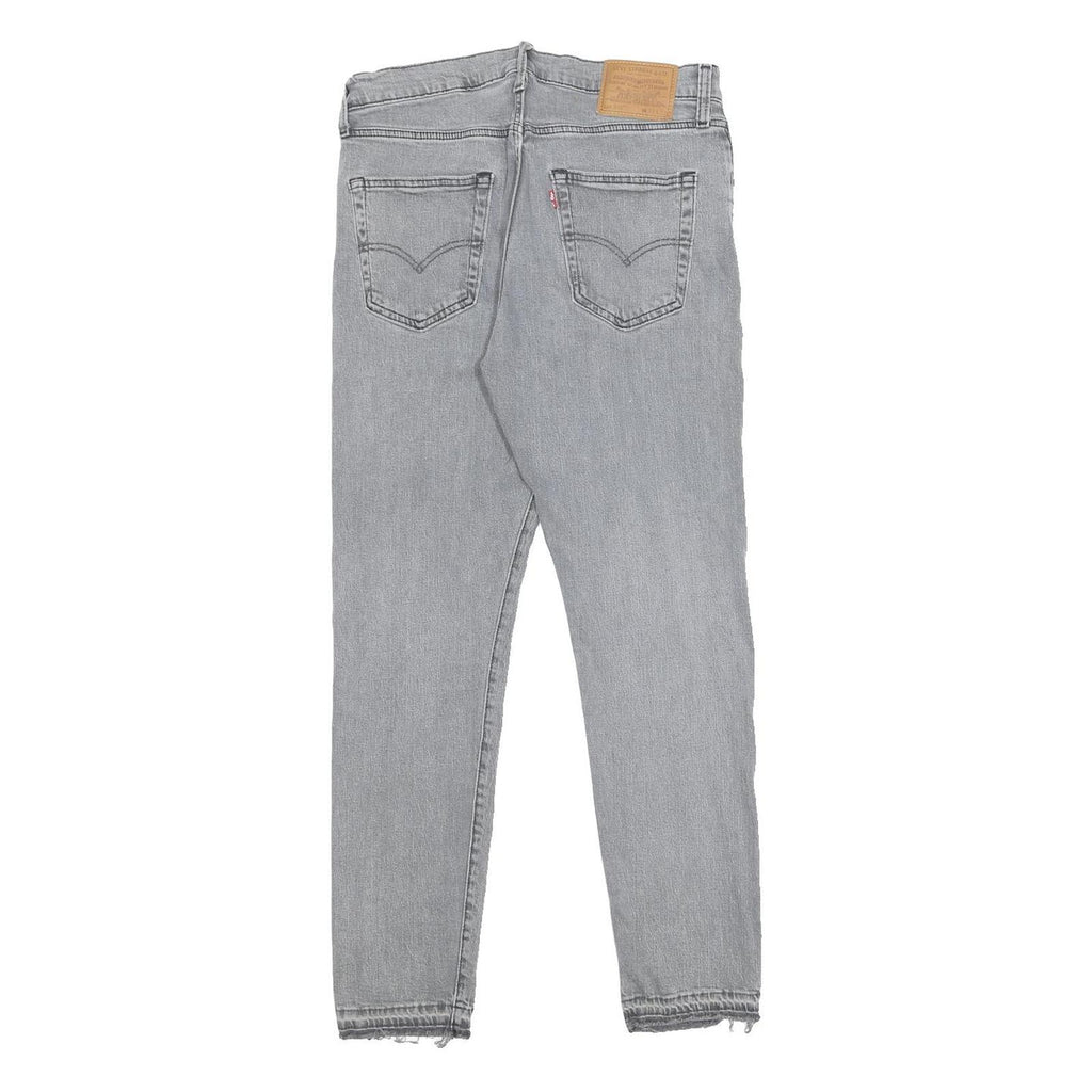 LEVI'S 512 BIG E Mens Slim Skinny Grey Denim Rinse W33 L32 Zip Cotton Blend