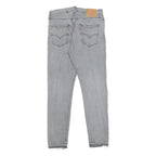 LEVI'S 512 BIG E Mens Slim Skinny Grey Denim Rinse W33 L32 Zip Cotton Blend