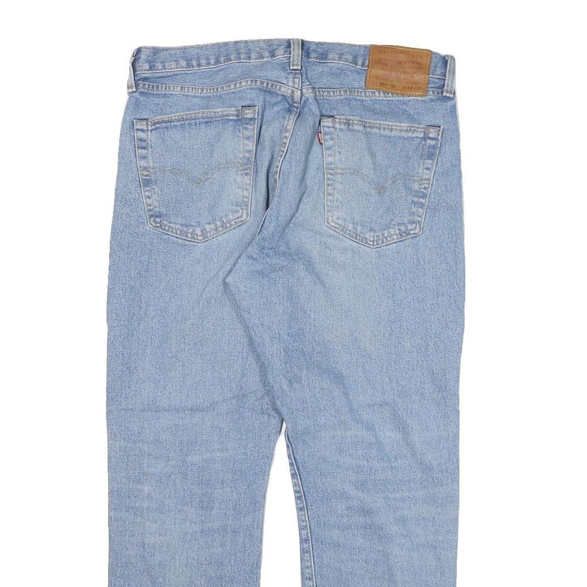 LEVI'S 501 Mens Jeans Blue Slim Straight Denim Medium W33 L27 Classic Denim