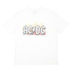 ACDC Mens White Highway To Hell Graphic T-Shirt XL Short Sleeve Crew Neck