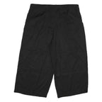 Womens Black Regular Fit Cotton Blend Zip Closure Trousers W40 L23 Relaxed Style