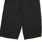 Womens Black Regular Fit Cotton Blend Zip Closure Trousers W40 L23 Relaxed Style