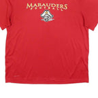 NIKE Mens Red Marauders Football Graphic T-Shirt XL Short Sleeve Crew Neck