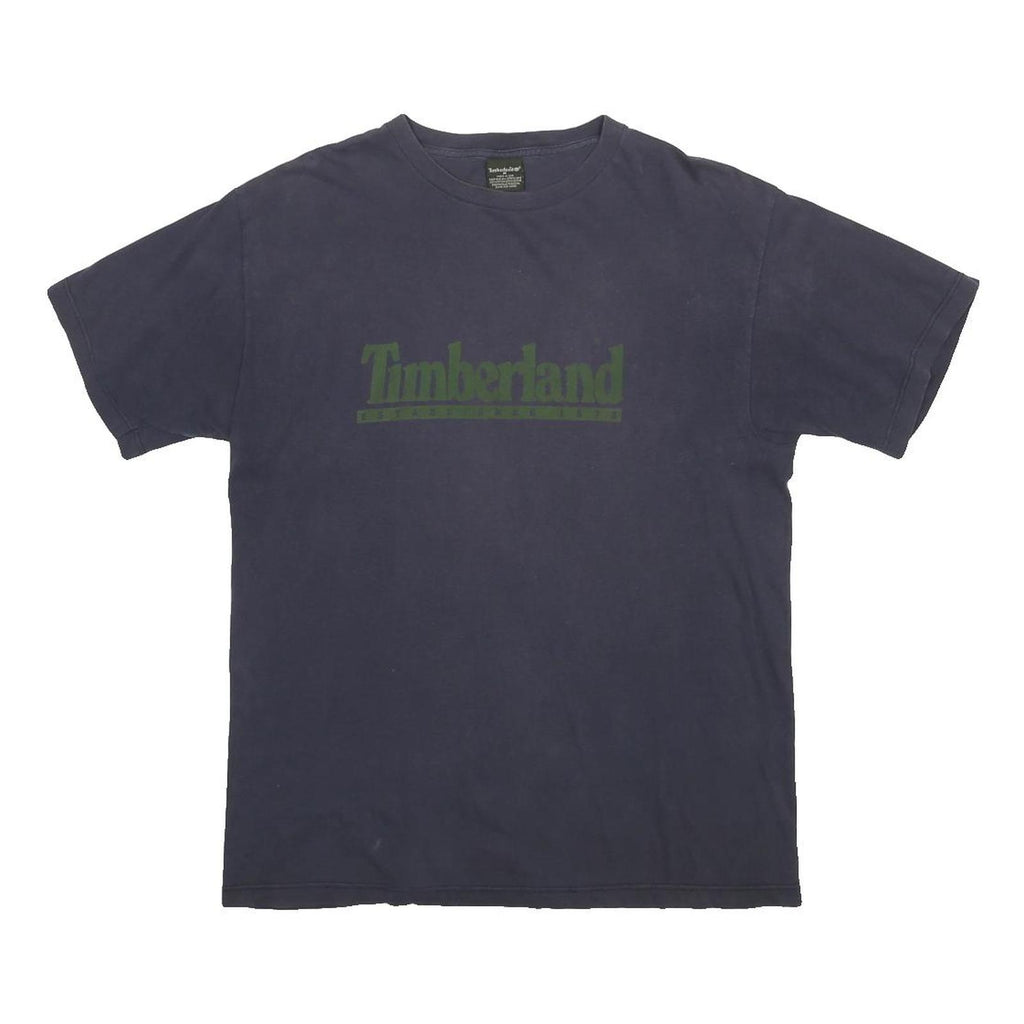 TIMBERLAND Mens Navy Blue Graphic T-Shirt M Short Sleeve Crew Neck Logo Print