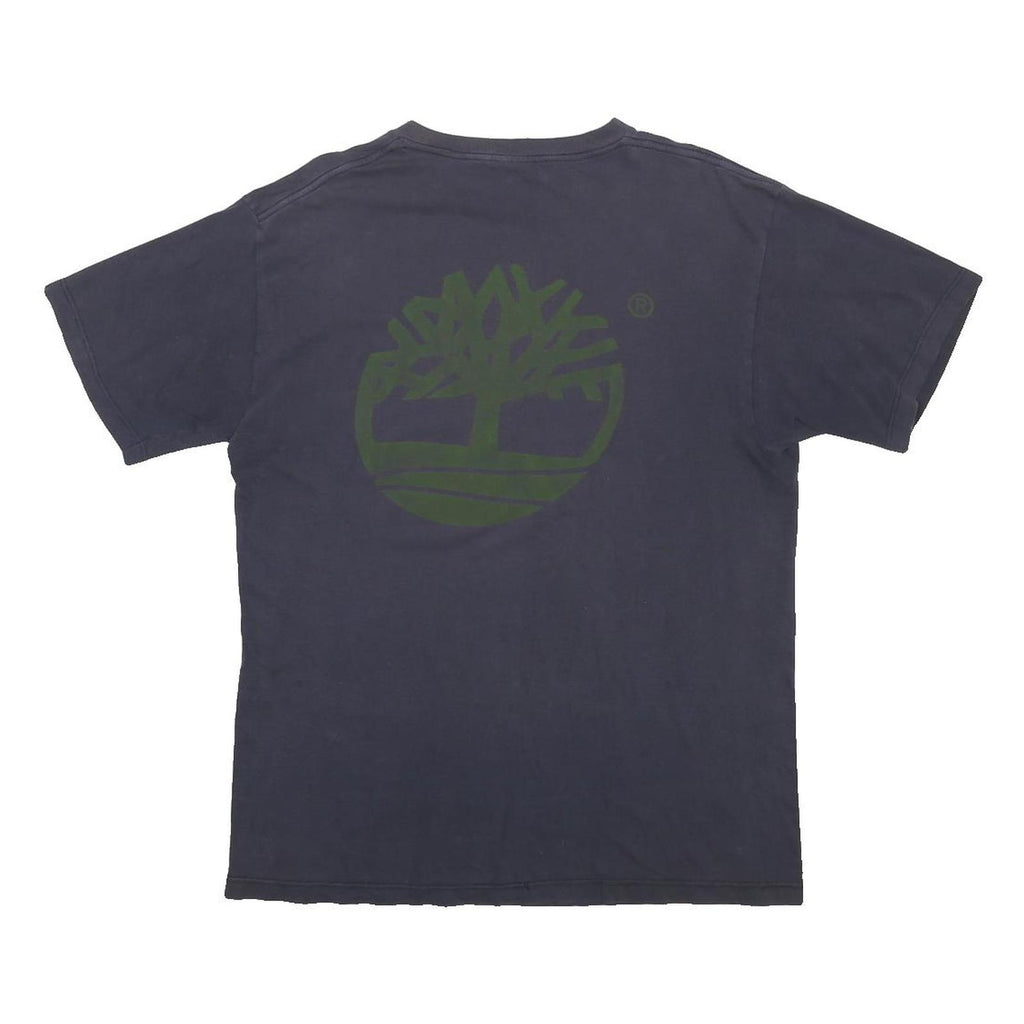 TIMBERLAND Mens Navy Blue Graphic T-Shirt M Short Sleeve Crew Neck Logo Print