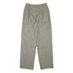 LAURA ASHLEY Womens Wool Regular Straight Beige Checked Trousers W26 L30