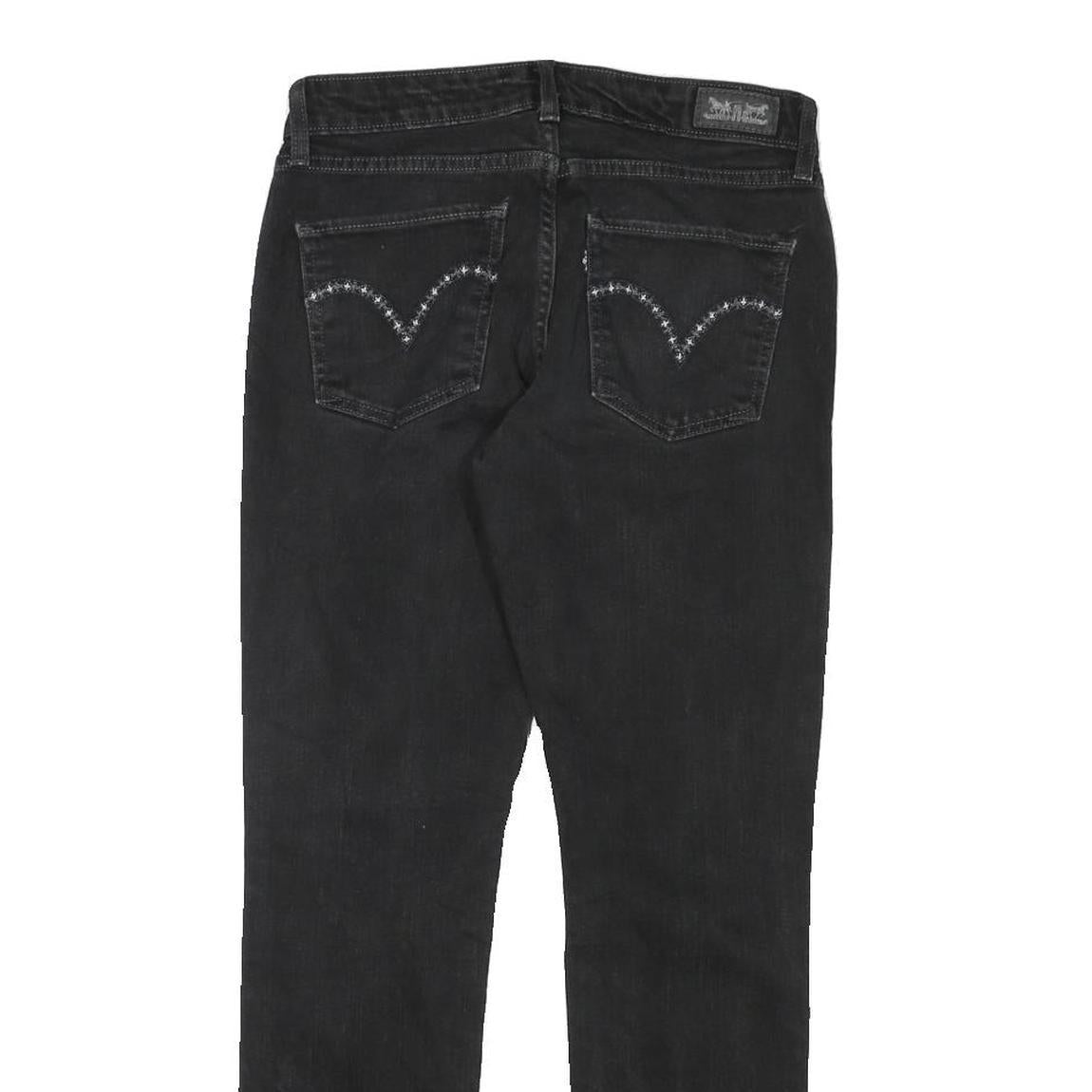 LEVI'S Womens Black Slim Skinny Denim Dark W27 L28 Stretch Cotton Blend Jeans