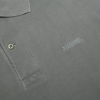 SPALDING Mens Green Long Sleeve Plain Cotton Polo Shirt L Casual Classic