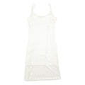 Womens White Polyester Blend Sleeveless Mini Dress Plain Spaghetti Strap Size S