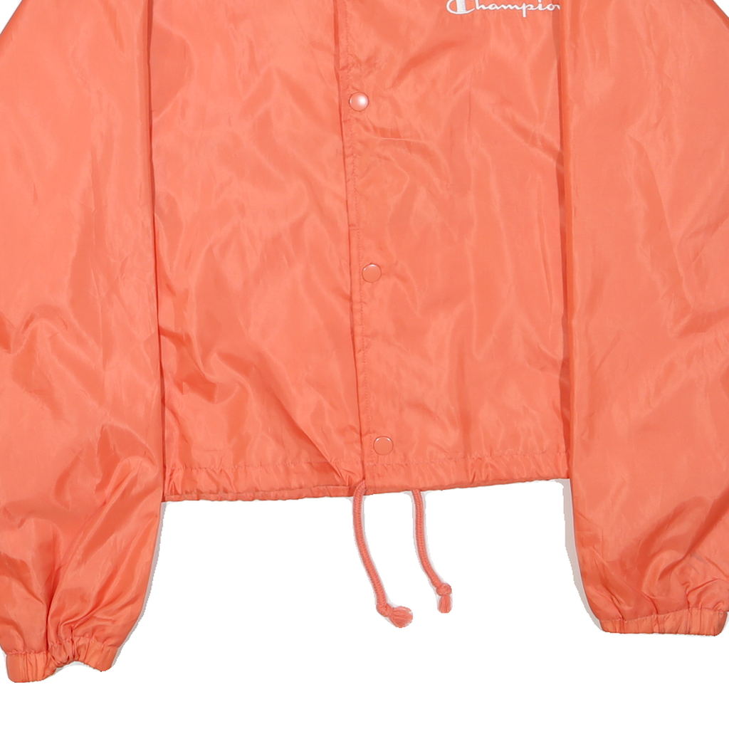 CHAMPION Womens Orange Button Jacket XL Polyester Blend Plain Sportswear