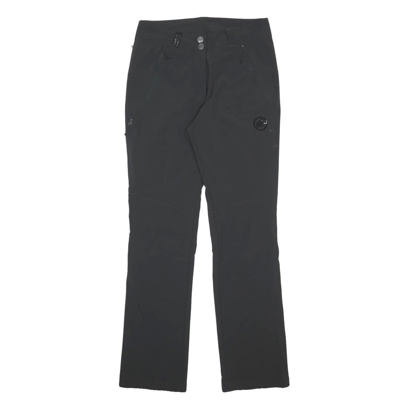 MAMMUT Womens Polyamide Blend Black Regular Straight Trousers W28 L31 Outdoor