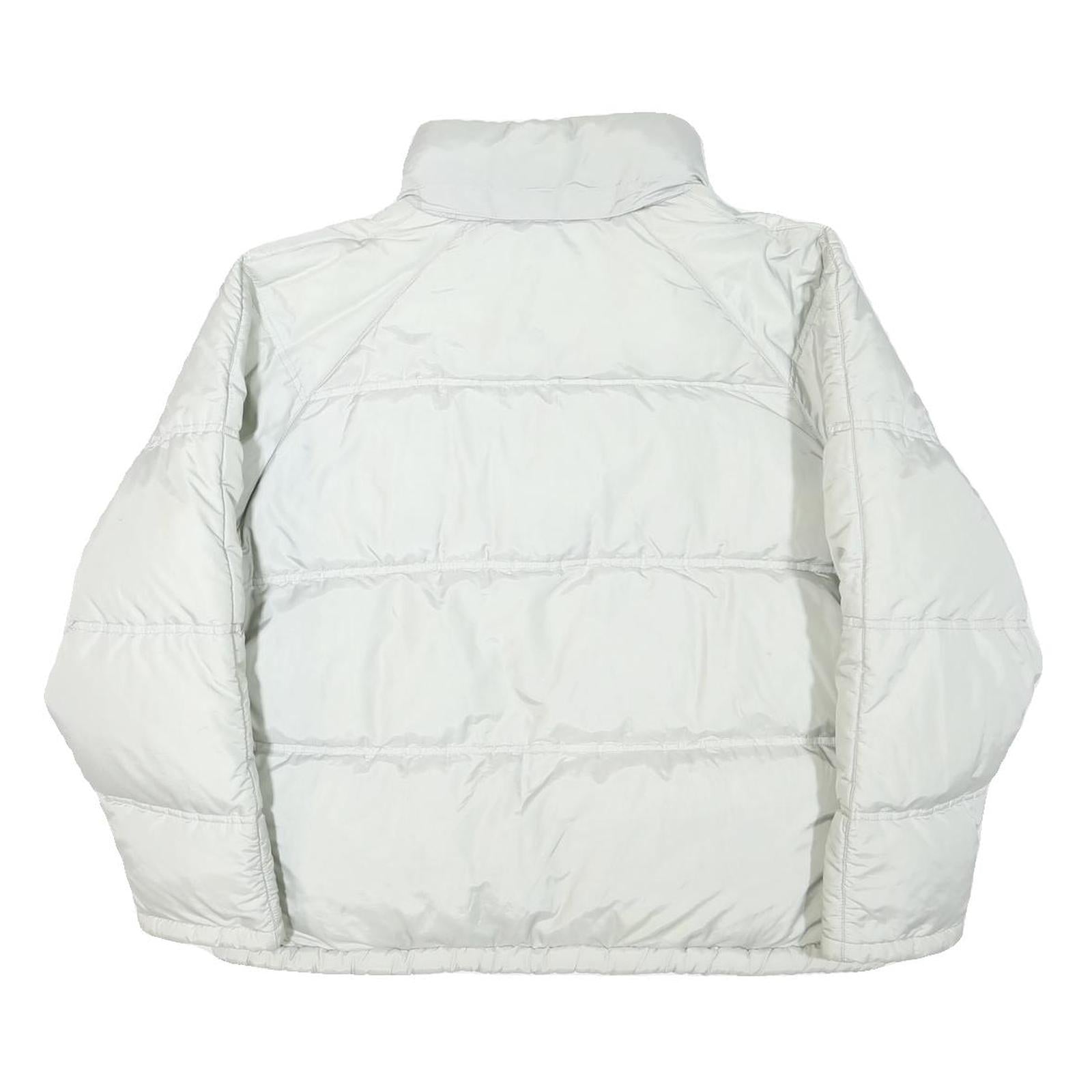 SERGIO TACCHINI Womens White Quilted Jacket L Polyester Blend Zip Casual
