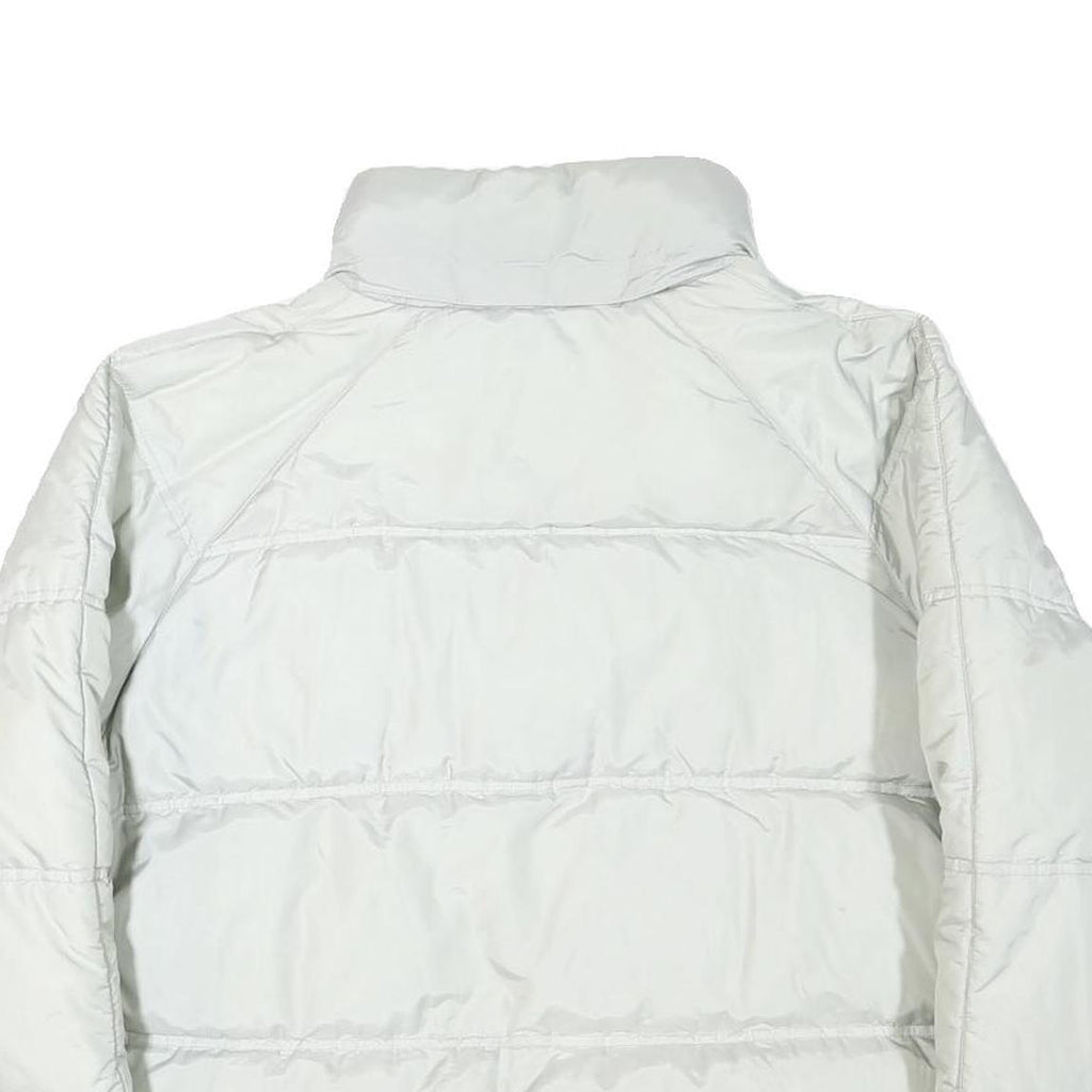 SERGIO TACCHINI Womens White Quilted Jacket L Polyester Blend Zip Casual