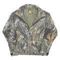 BEAR CREEK Mens Grey Camouflage Cotton Blend Zip Jacket L Outdoor Casual