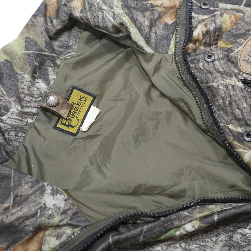 BEAR CREEK Mens Grey Camouflage Cotton Blend Zip Jacket L Outdoor Casual