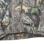 BEAR CREEK Mens Grey Camouflage Cotton Blend Zip Jacket L Outdoor Casual