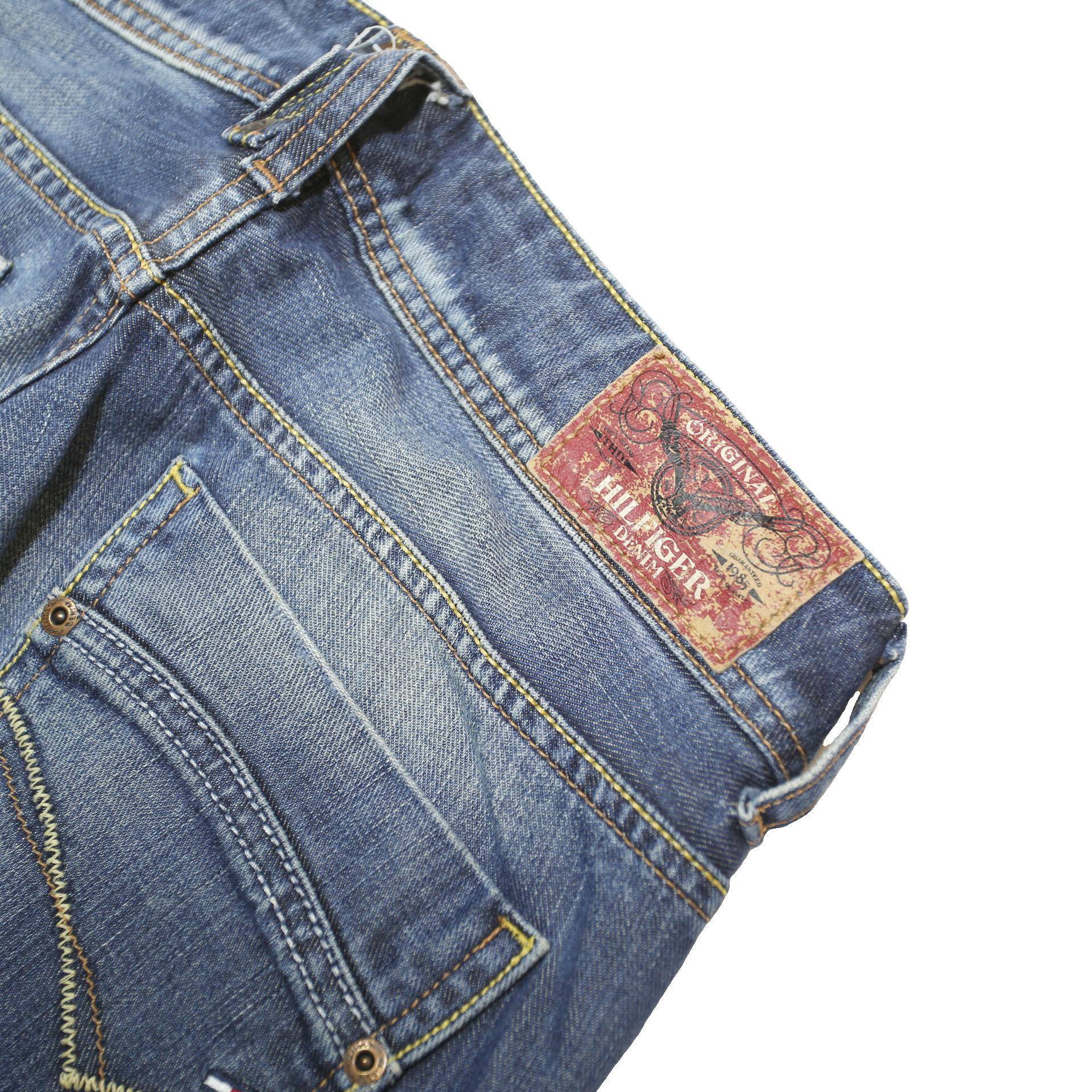 TOMMY HILFIGER Womens Jeans Blue Regular Straight Denim Light W30 L29 Stylish