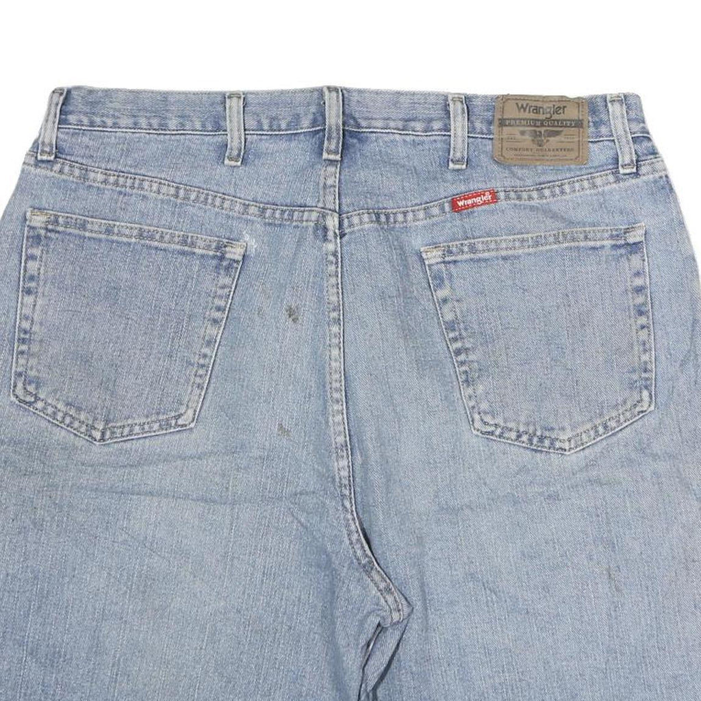 WRANGLER Mens Denim Blue Cotton Shorts XL W38 Casual Workwear Relaxed Fit