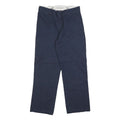 DICKIES Mens Relaxed Navy Blue Cotton Blend Relaxed Straight Leg Trousers W32