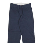 DICKIES Mens Relaxed Navy Blue Cotton Blend Relaxed Straight Leg Trousers W32