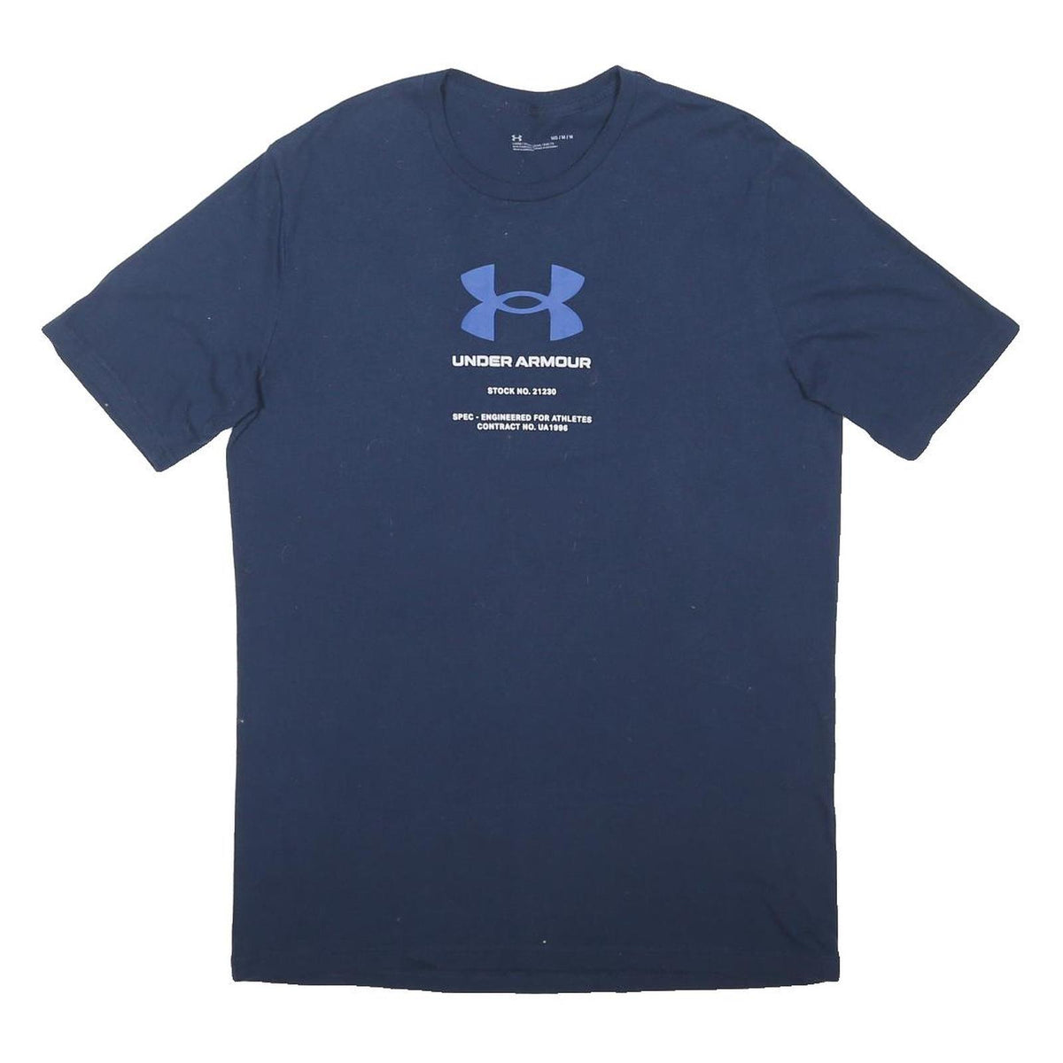 UNDER ARMOUR Mens Navy Blue Graphic T-Shirt M Short Sleeve Crew Neck Casual