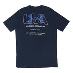 UNDER ARMOUR Mens Navy Blue Graphic T-Shirt M Short Sleeve Crew Neck Casual