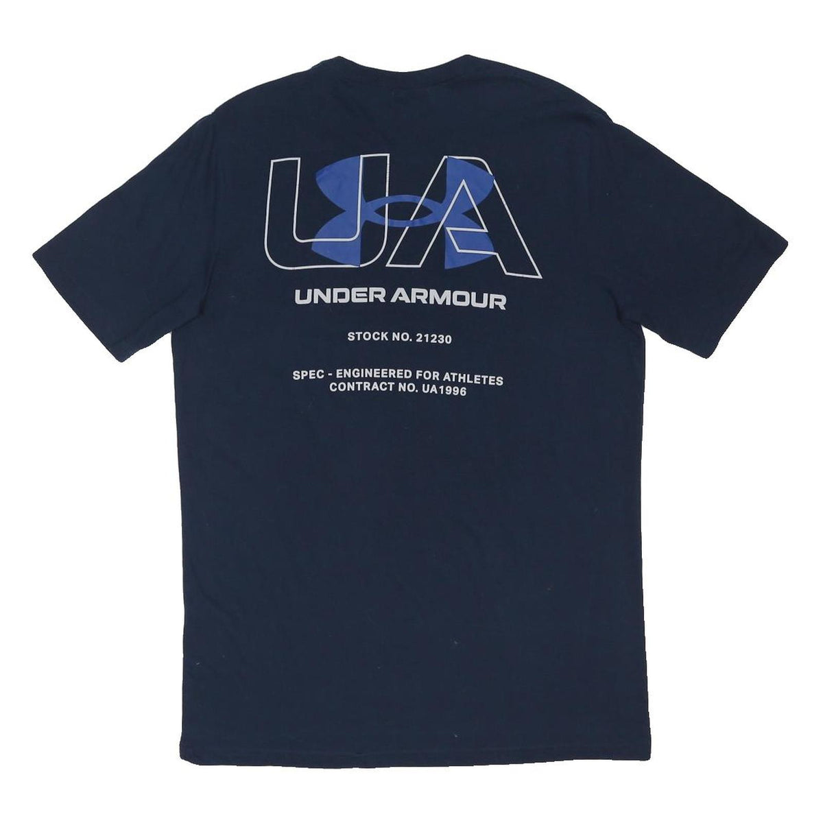UNDER ARMOUR Mens Navy Blue Graphic T-Shirt M Short Sleeve Crew Neck Casual